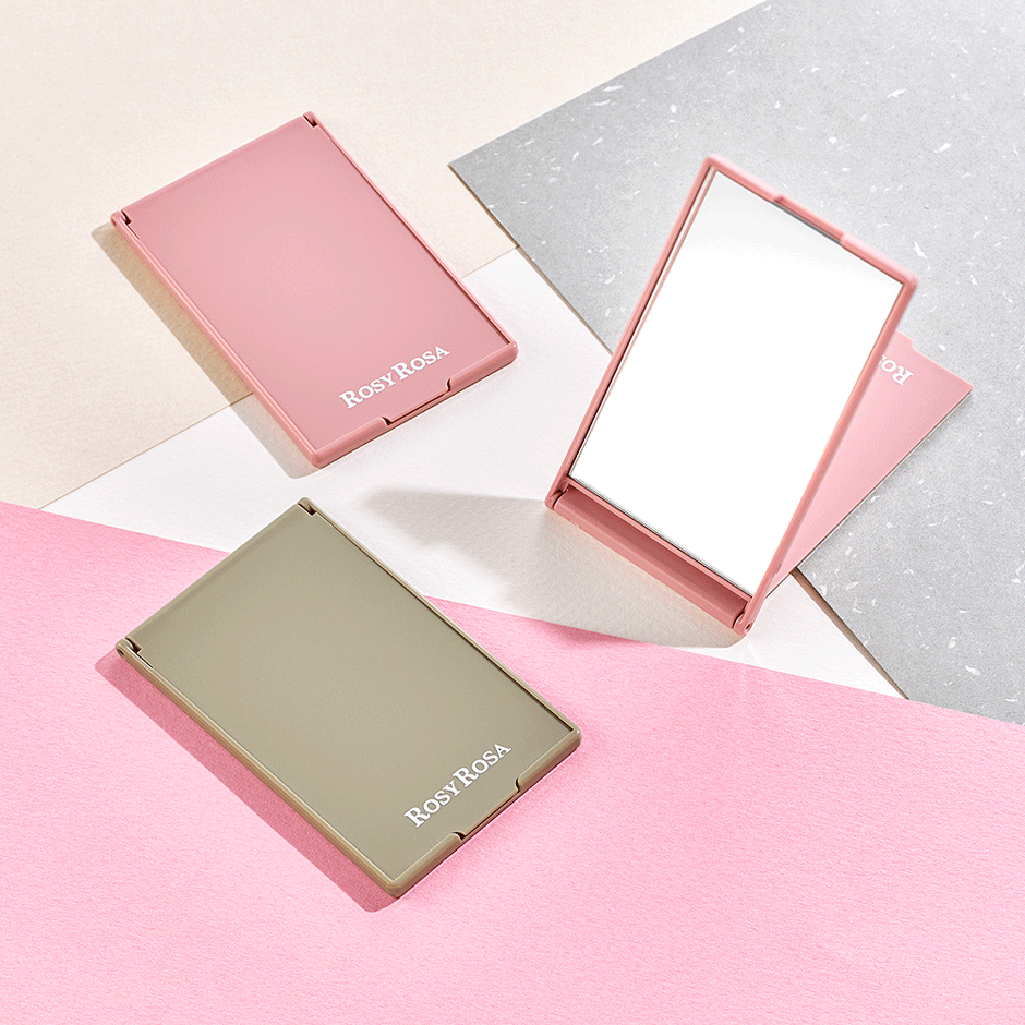 HOT SELLING 💕 ROSY ROSA  "Rear Look Mirror <Mini>",  perfect for carrying, 2 colors of adult cute dull colors are available in limited quantities.
