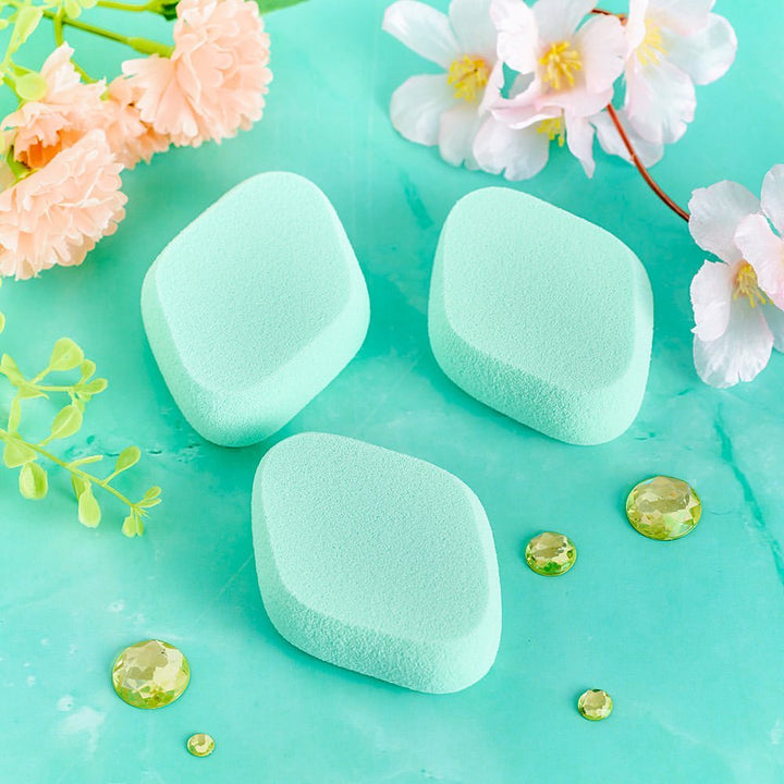 ROSY ROSA Chiffon Touch Sponge N Diamond Shape 3P MG Mint Green