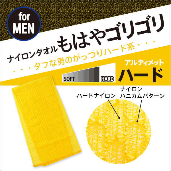 MARNA Nylon Towel with Honeycomb pattern - Yellow