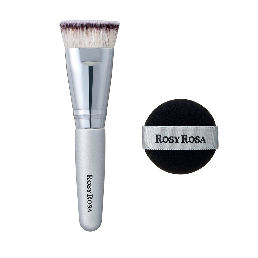 ROSY ROSA Multi-purpose foundation brush & puff (petite size) [New]