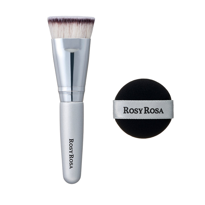 ROSY ROSA Multi-purpose foundation brush & puff (petite size) [New]