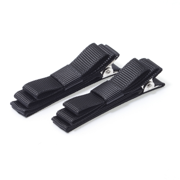 MAPEPE Markless Bangs Ribbon Clip 2Pcs Black