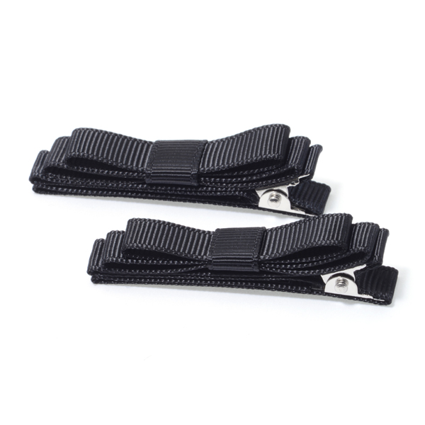 MAPEPE Markless Bangs Ribbon Clip 2Pcs Black