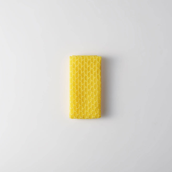 MARNA Nylon Towel with Honeycomb pattern - Yellow