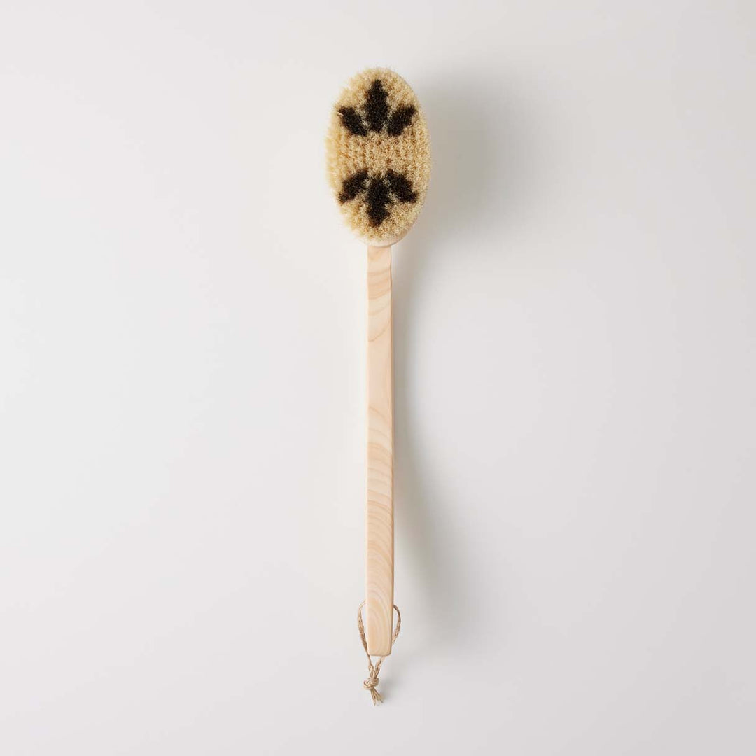 MARNA Body Brush with Curved Handle (Pig hair)