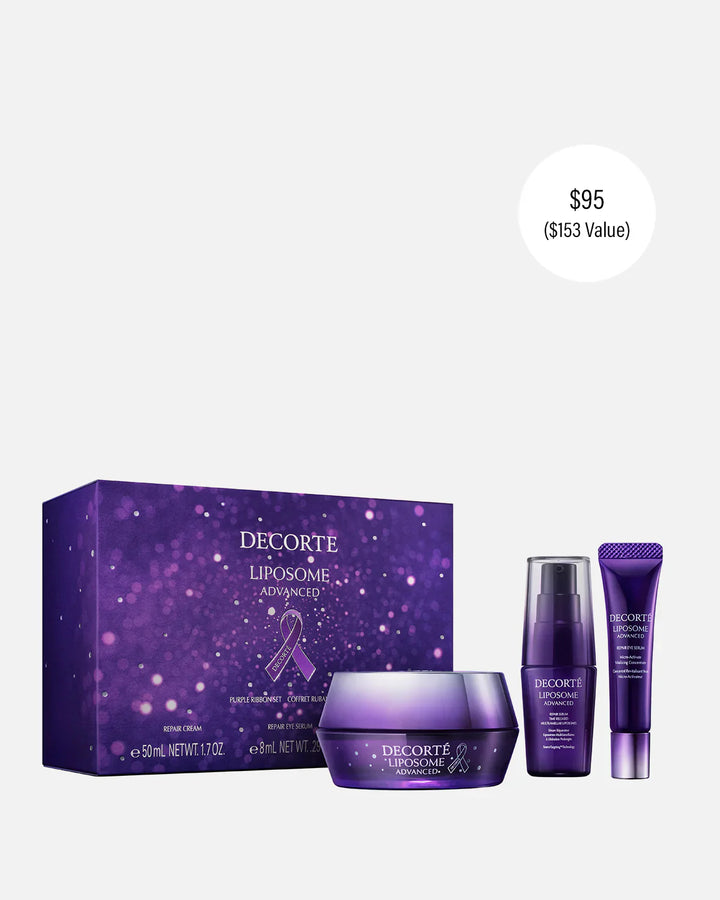 DECORTE Liposome Advanced Repair Cream Purple Ribbon Set 2024