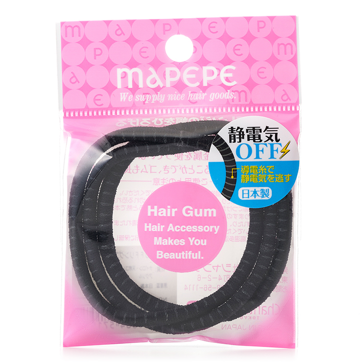 MAPEPE Static Electricity OFF Ring Hair Tie 3Pcs