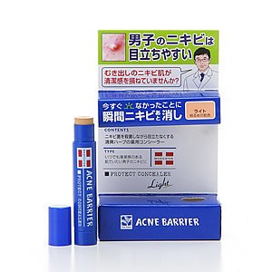 Ishizawa labs Mens Acne Barrier Goodbye Acne Concealer Pen-01 Bright White Transparent 5g